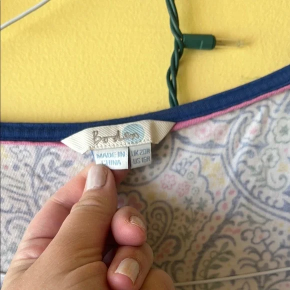 Boden Floral Paisley Dress in Purple and Pink - Picture 3 of 4